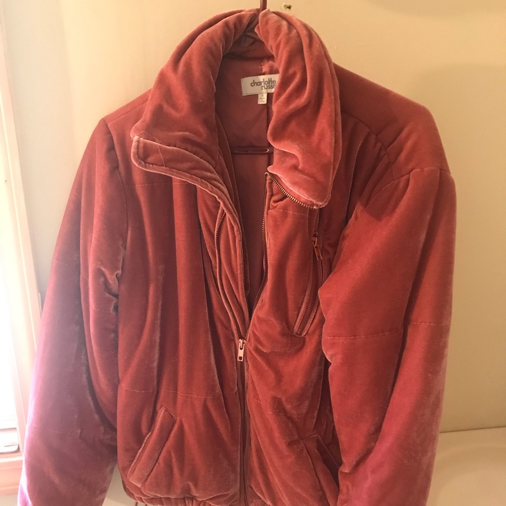 Pink velvet jacket